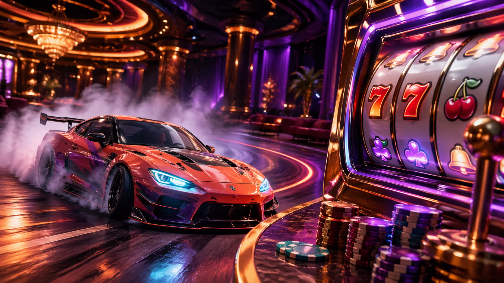 Renn-Driftwagen verwandelt sich in Slot-Maschinen-Gewinne mit purer Adrenalin-Energie